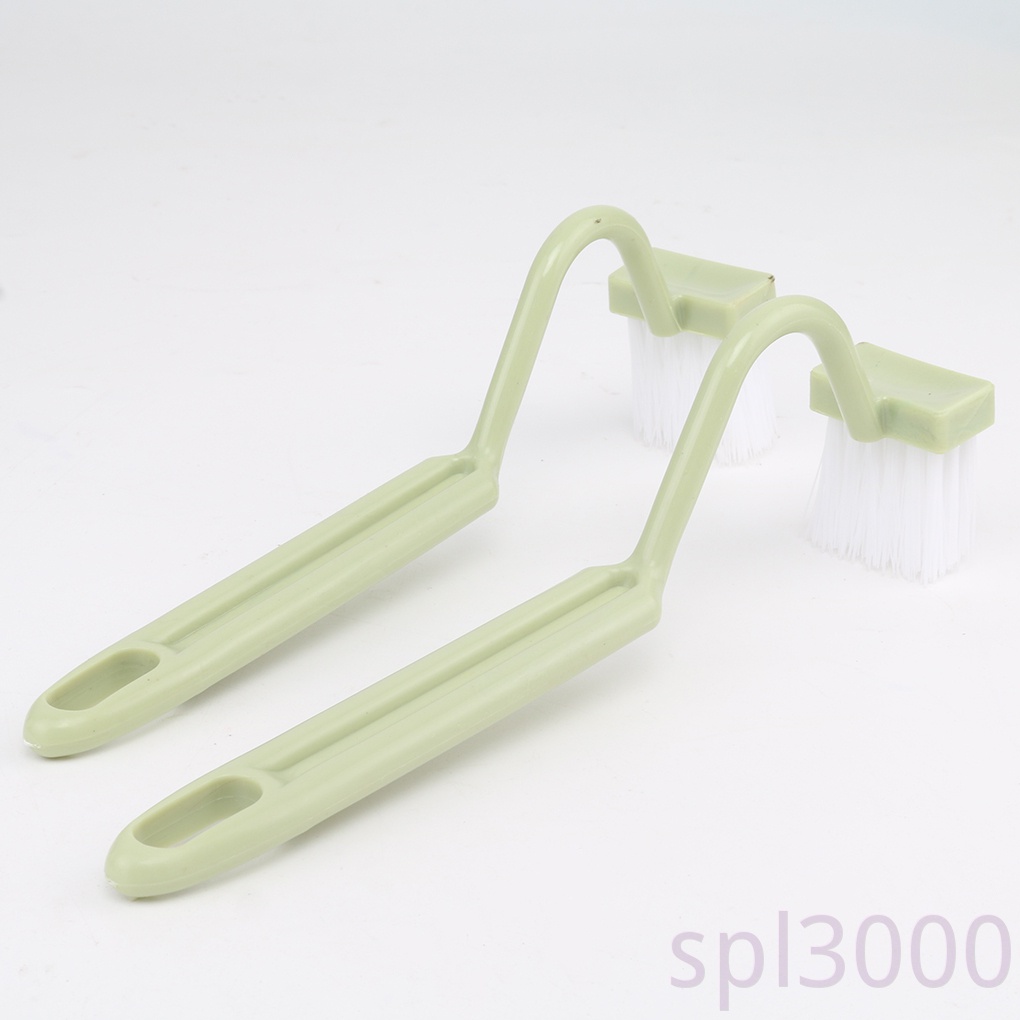 Set 2 Bàn Chải Vệ Sinh Toilet Đầu Mềm Hình Chữ S Tiện Dụng