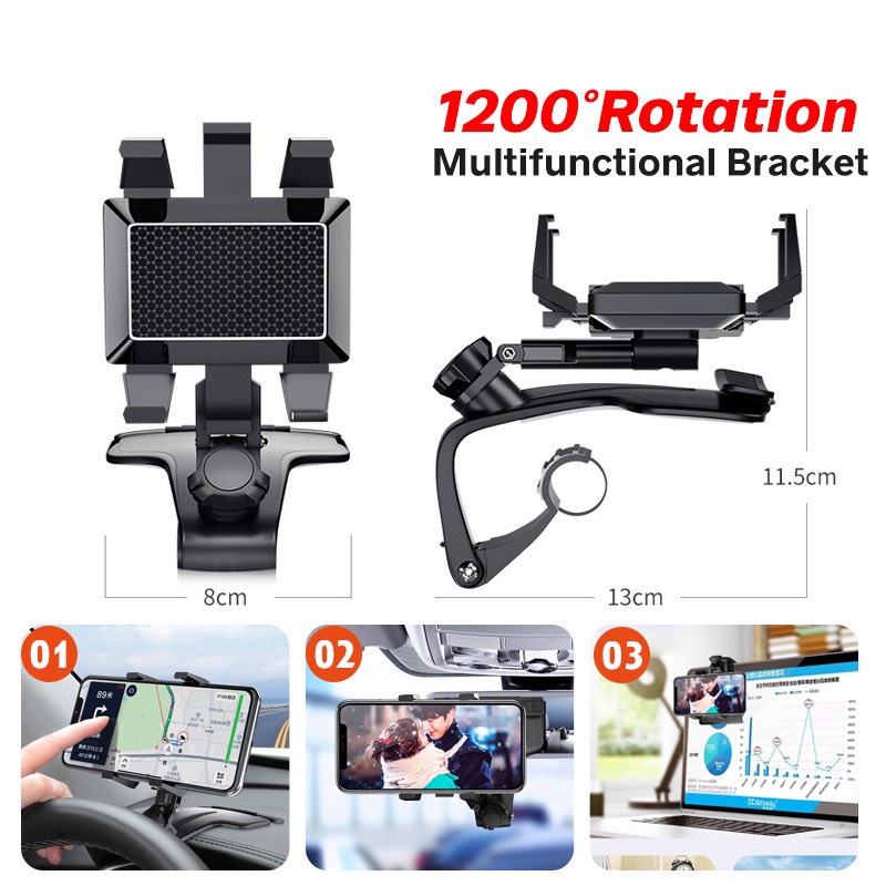 Giá Đỡ Điện Thoại Di Động Đa Năng Xay 360 Độ Chuyên Dùng Gắn Bảng Điều Khiển Ô Tô