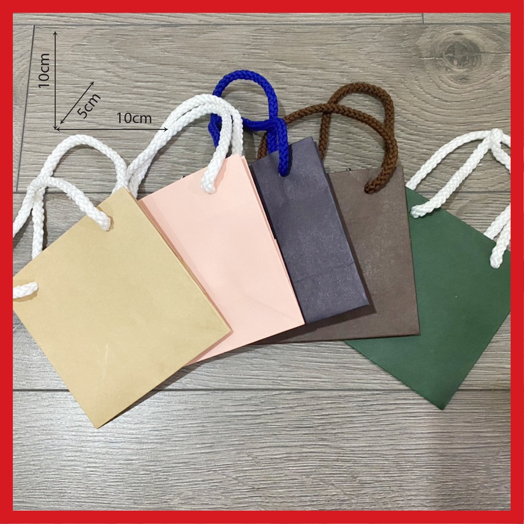 TÚI GIẤY KRAFT Mini 10x10x5cm - Nhiều Màu