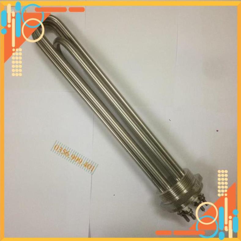 Điện trở nhiệt, Điện trở đun dầu, Điện trở đun nước cục ren inox 304 phi 48 ( Ø48 ) chiều dài 40cm công suất 15KW