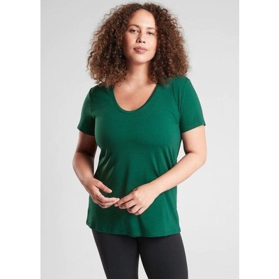 Áo thể thao ATHL3TA tay ngắn vạt lệch tà