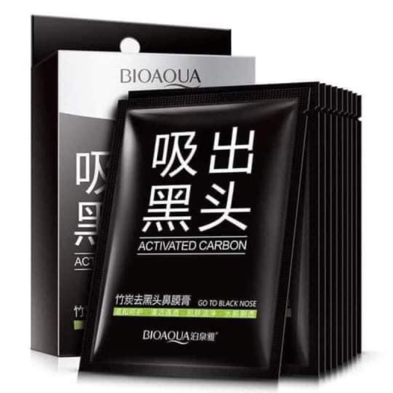 Hộp 10 miếng mặt nạ lột mụn đầu đen Bioaqua