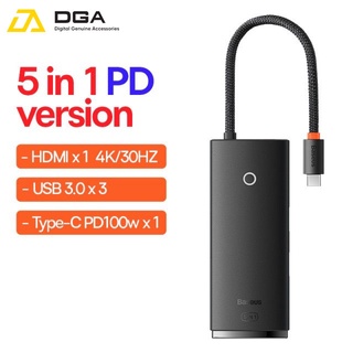 Hub mở rộng kết nối baseus lite series 6 port type c hub docking station