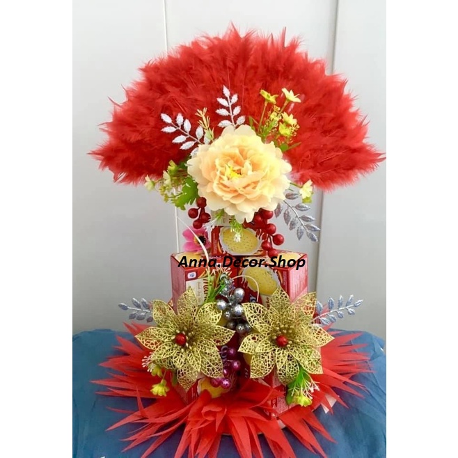 Set Đồ Trang Trí Tháp Bánh - Phụ Kiện Tự Làm Oản Tài Lộc Trưng ban Thần Tài, Ban Thờ Dịp Tết, Rước May Mắn