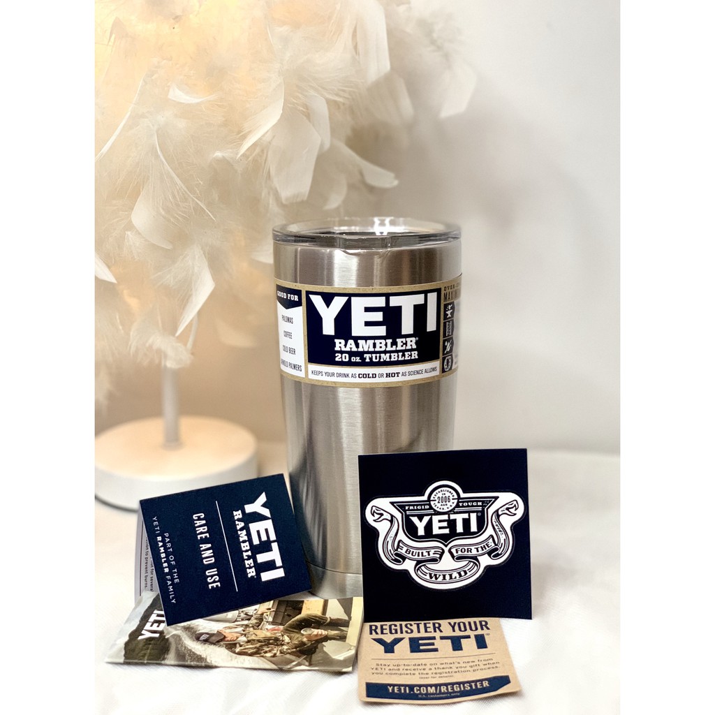 Bình Giữ Nhiệt Inox Cao Cấp Yeti Rambler Tumbler 20 Oz - 570ml (Hàng Chính Hãng)