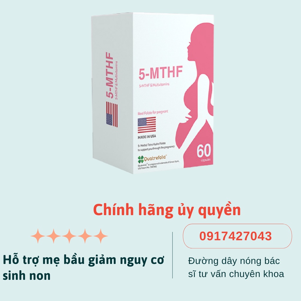 Viên uống 5-MTHF hỗ trợ mẹ bầu giảm nguy cơ sinh non