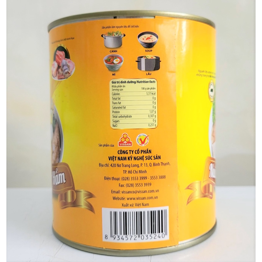 [Hộp 820ml] NƯỚC XƯƠNG HẦM THỊT HEO [VN] VISSAN Pork Bone Broth (vvk-hk)