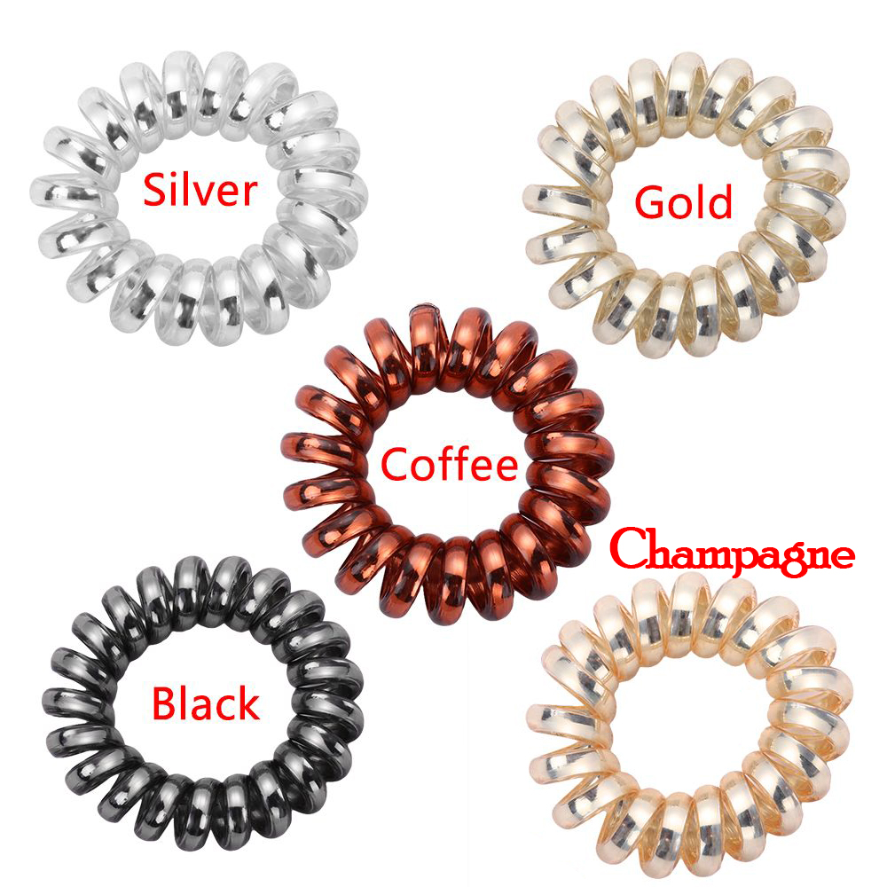 Set 2 dây cột tóc cao su màu trơn Mihan1