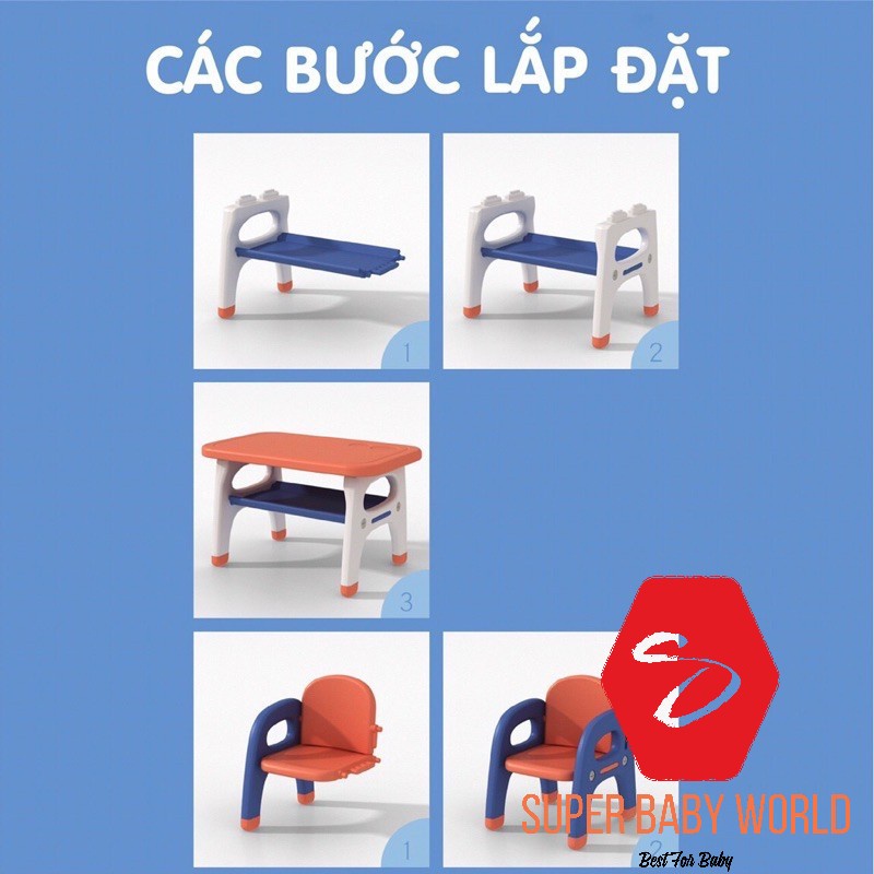 Bộ bàn ghế trẻ em đa năng Holla 2021