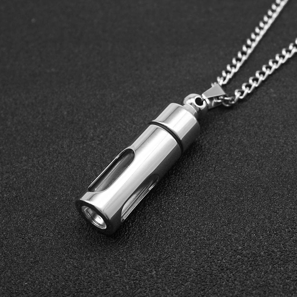 [Predolo2] Mặt Vòng cổ Hình Trụ Làm Từ Thép Không Gỉ