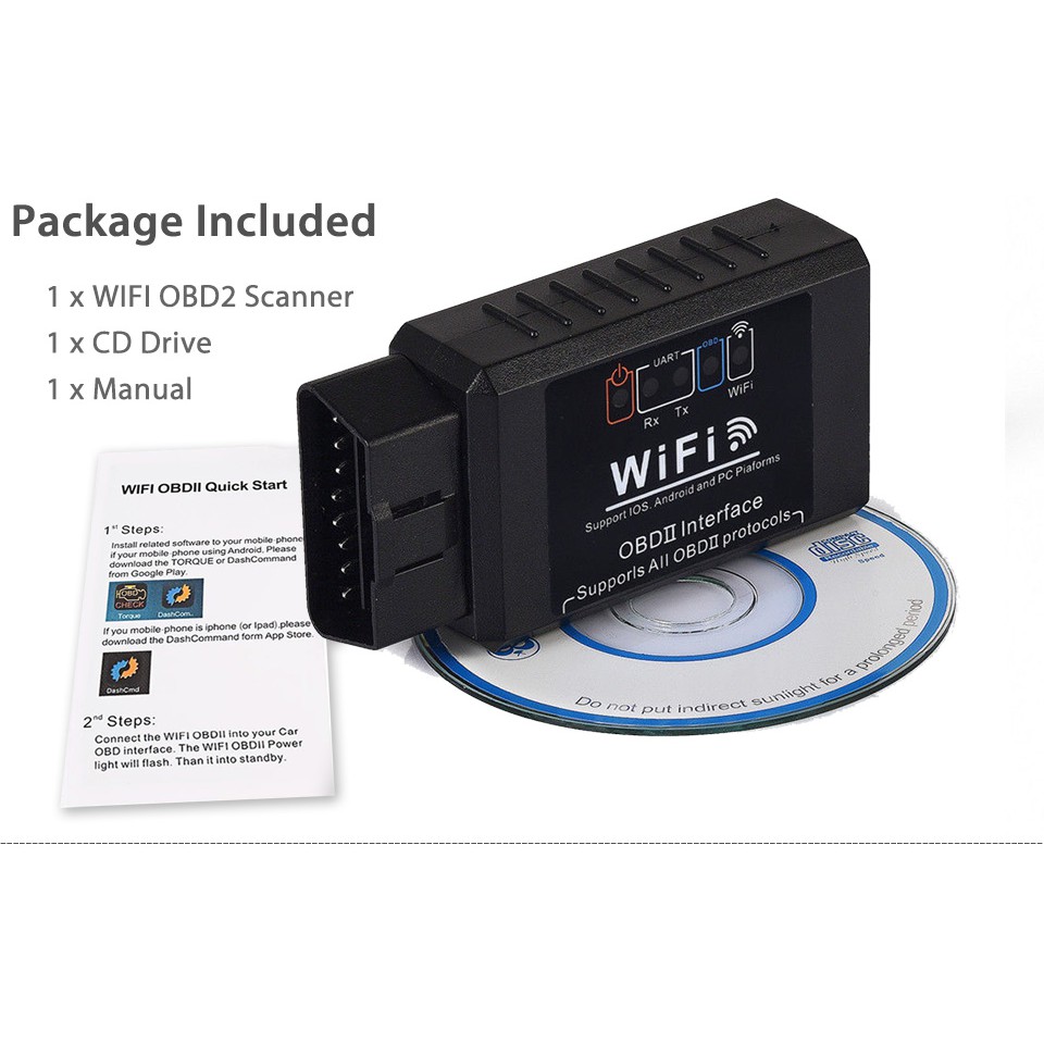 Thiết bị quản lý thông tin động cơ xe hơi trên điện thoại di động OBD2 kết nối Wifi | BigBuy360 - bigbuy360.vn