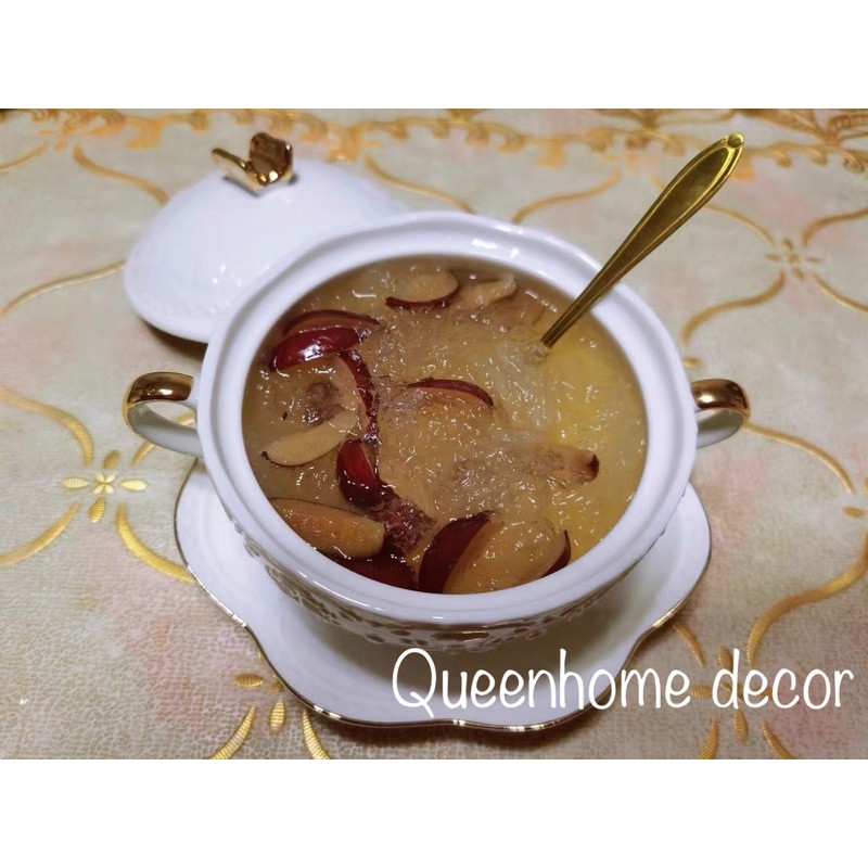 Bát có nắp đựng tổ yến chưng, chè phong cách hoàng gia