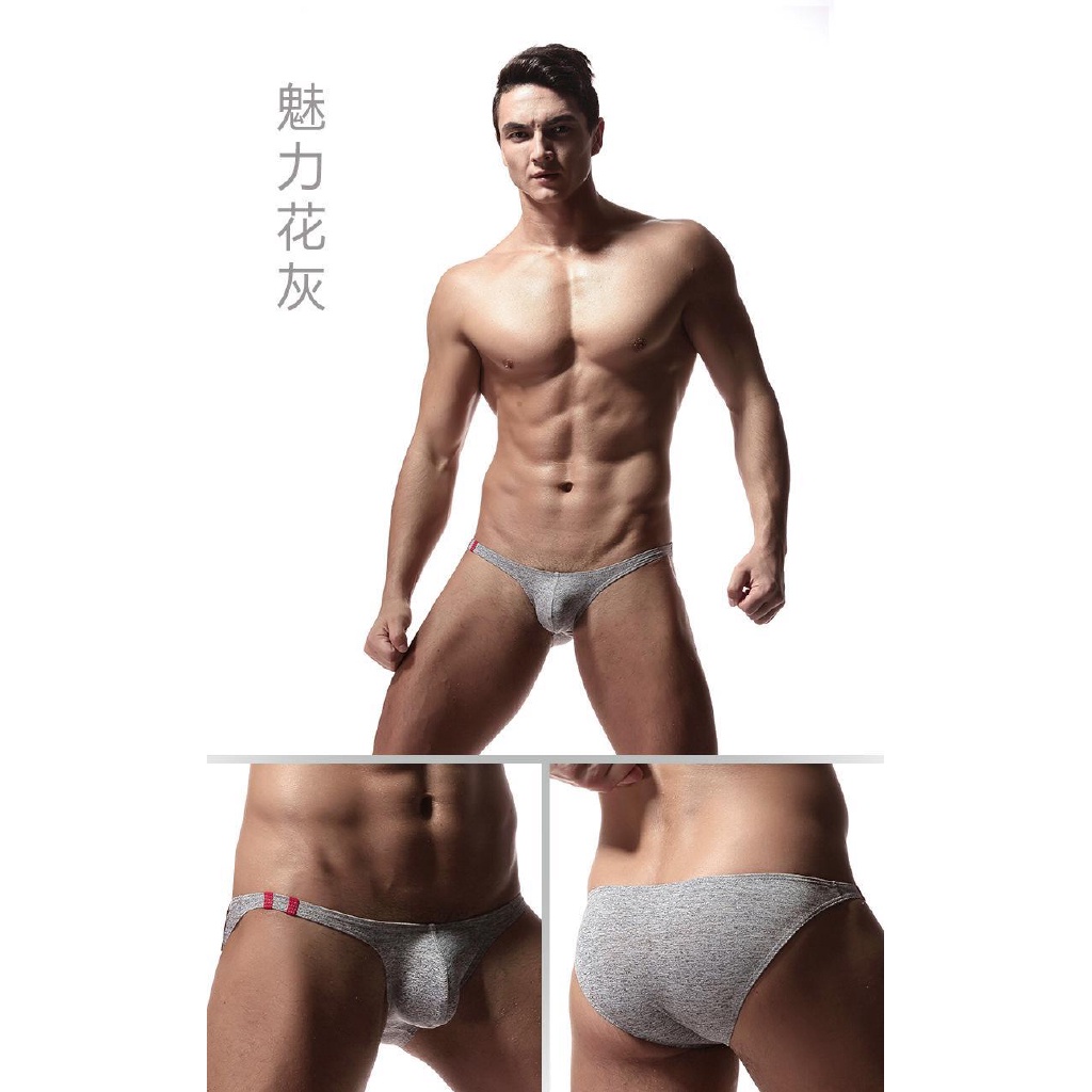 Quần lót nam tam giác cao cấp chất liệu thun cotton, Quần sịp nam tam giác thun phối lưới co dãn 4 chiều - 108