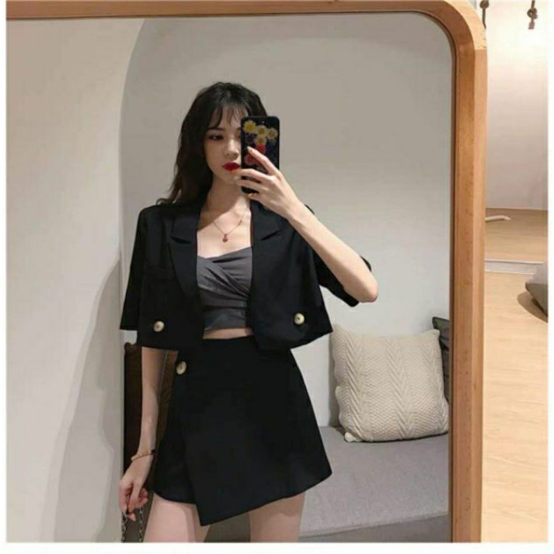 Áo vest blazer kèm chân váy | BigBuy360 - bigbuy360.vn