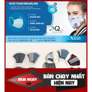 ⚡HOT⚡ Khẩu trang DREAMLAND Chính hãng gói 3 cái vải phòng 99,99% nhiễm khuẩn & bụi theo tiêu chuẩn y tế