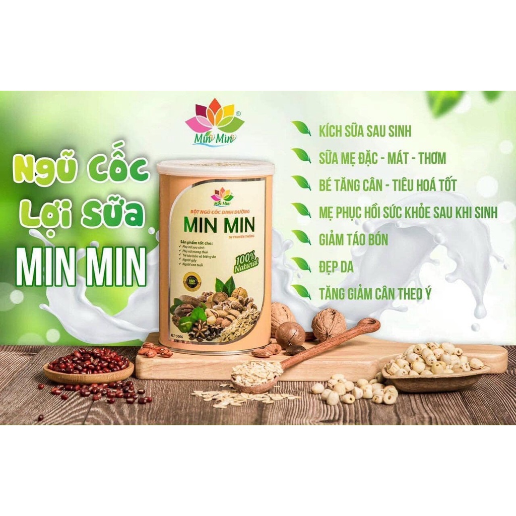 [Ảnh Thật] Bột Ngũ Cốc Dinh Dưỡng Min Min 29 Vị Hạt (Lọ 500g)