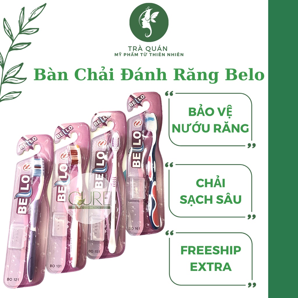 Bàn Chải Đánh Răng Belo (Người Lớn và Trẻ em) - Giao Màu Ngẫu Nhiên 1 Cây