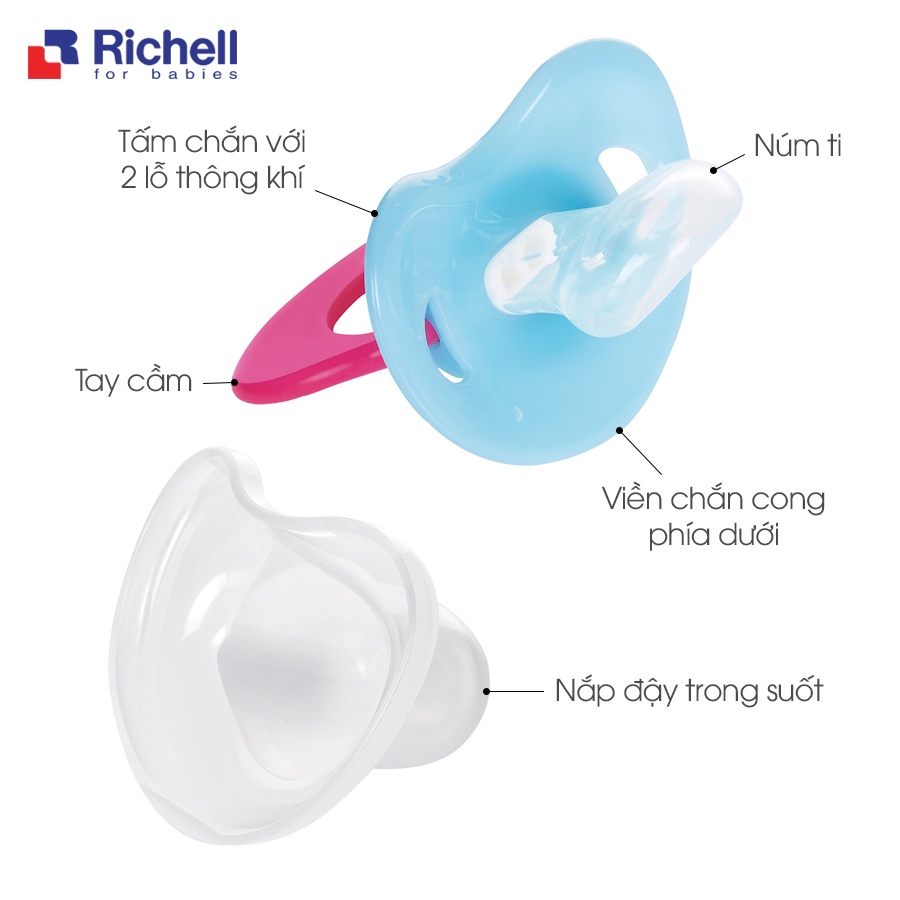 Ti giả Richell 0-3M, 2-3M và 8M+ họa tiết thỏ, hươu, voi