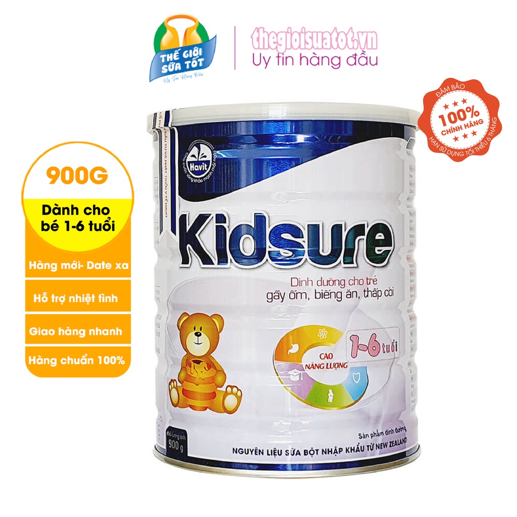 Sữa bột Havit Kidsure 900g Đặc Trị Cho Trẻ Suy Dinh Dưỡng