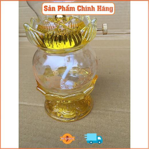 Đèn thờ. Đèn bàn thờ. Dùng bằng dầu đốt. Mẫu cát tường may mắn.