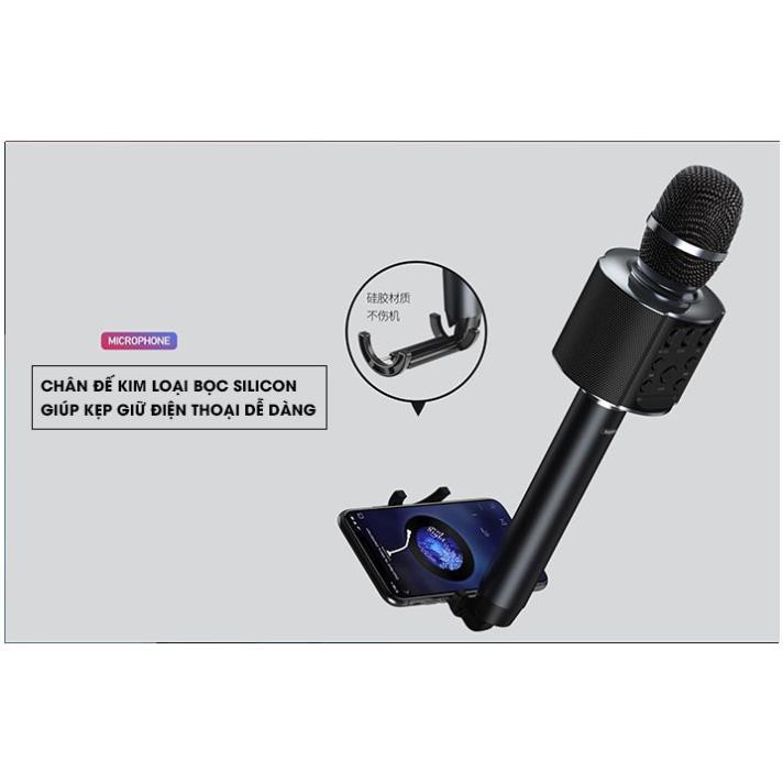 [Mã ELHACE giảm 4% đơn 300K] Micro Karaoke Bluetooth Remax K05 tích hợp giá đỡ điện thoại