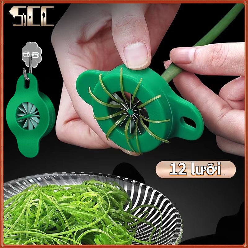 Dụng Cụ Chẻ Rau Muống, Hành Lá Siêu Nhanh Làm Gỏi, Nộm - Dụng Cụ Bào Sợi Rau Củ Quả, Máy Thái Hành Đa Năng Bằng Thép