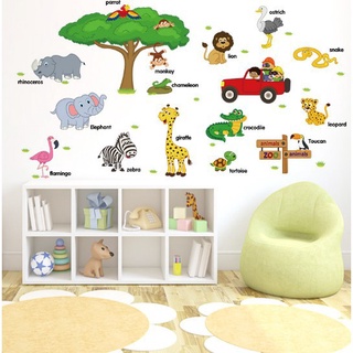 Decal dán tường vườn thú vui nhộn