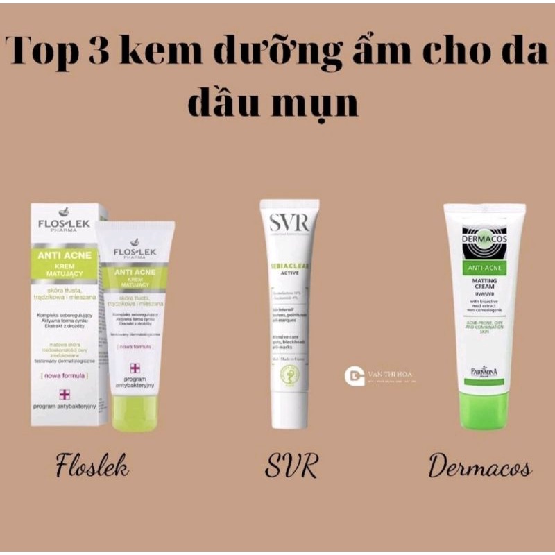 Kem dưỡng Dermacos giảm bóng nhờn,mờ thâm,ngừa mụn Farmona Anti Acne Matting 50ml
