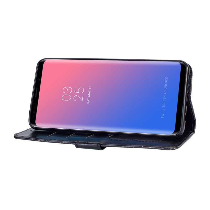 Bao da điện thoại nắp lật kèm ngăn đựng thẻ cho Samsung Galaxy Note 9 Note 8 S9 S8 Plus S7 Edge G965 G960