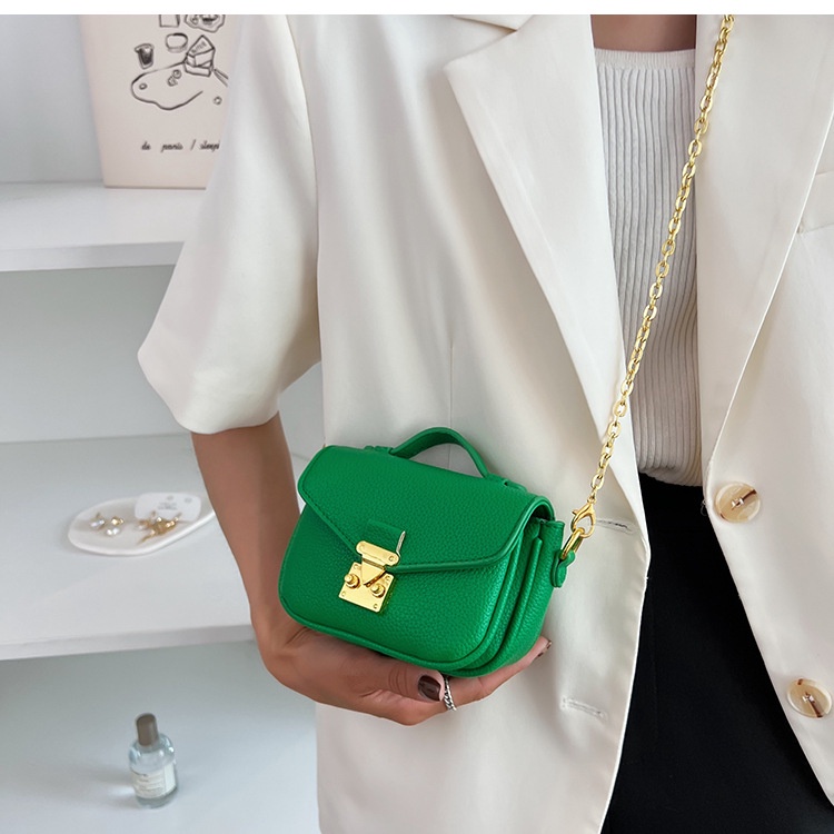 Túi Đeo Vai Hình Vuông Cỡ Nhỏ Phối Dây Xích Thời Trang Cho Nữ