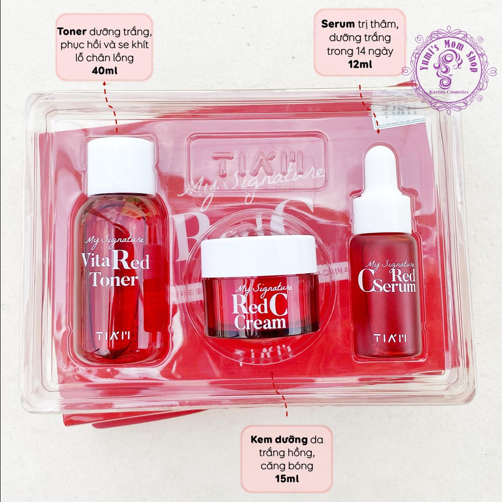 Set Mini dưỡng trắng Tiam My Signature Red C Mini set