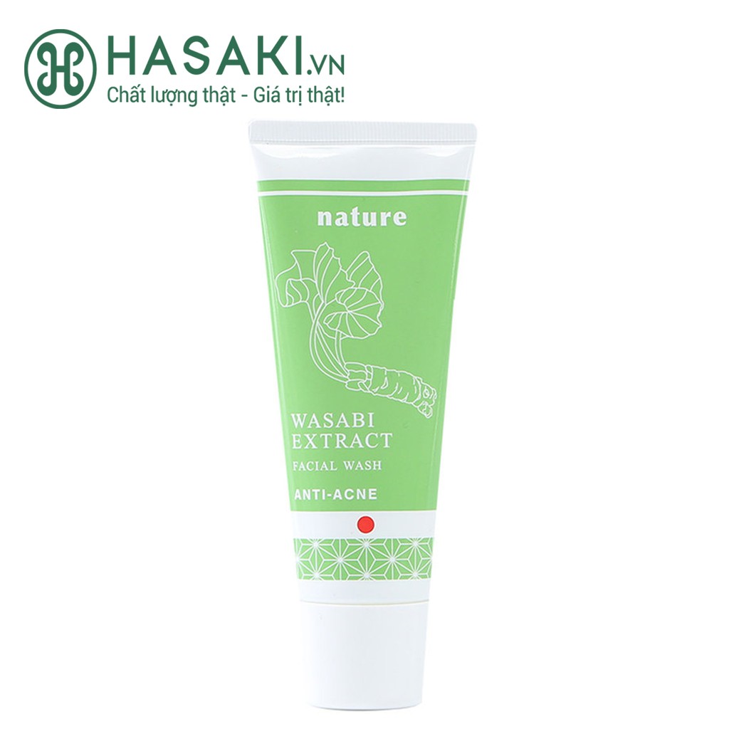 Sữa Rửa Mặt Naris Cosmetic Nature Cho Da Mụn Chiết Xuất Mù Tạt Wasabi Extract Facial Wash 100g