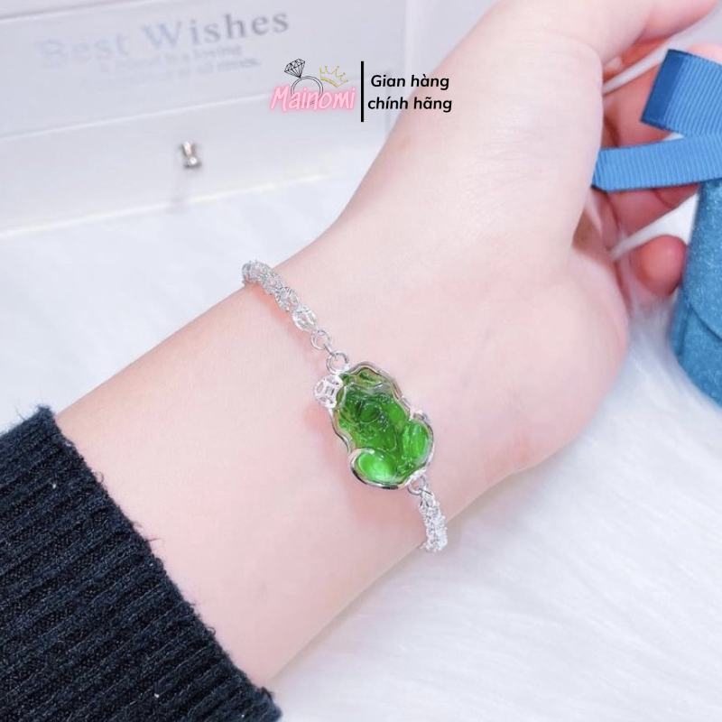 Lắc tay Nghê mix dây phụng bạc, may mắn tài lộc đủ màu phong thuỷ Mainomi Shop Bạc Xinh