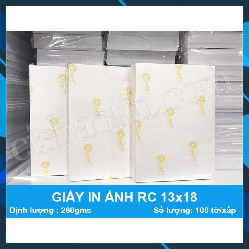 GIẤY IN ẢNH RC 260GMS 13*18( 1 MẶT XẤP 100 TỜ)