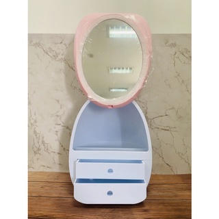 TỦ ĐỰNG MỸ PHẨM HÌNH TRỨNG CÓ ĐÈN LED