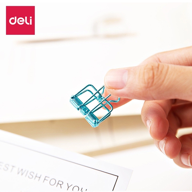 Kẹp Đánh Dấu Trang Sách Bằng Kim Loại Màu Vàng / Xanh Dương / Tím 19mm 32mm