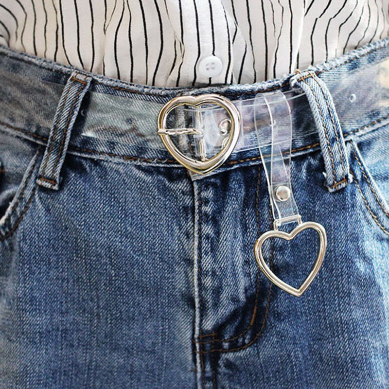 Thắt lưng nhựa PVC trong suốt cá tính sang trọng dành cho nữ