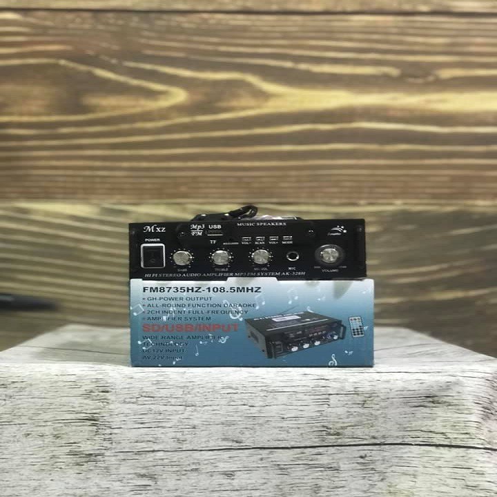 Amply mini bluetooth 12V AK 328H loại tốt, chuyên nghe nhạc, đánh chim đêm, ship toàn quốc - ampli 328