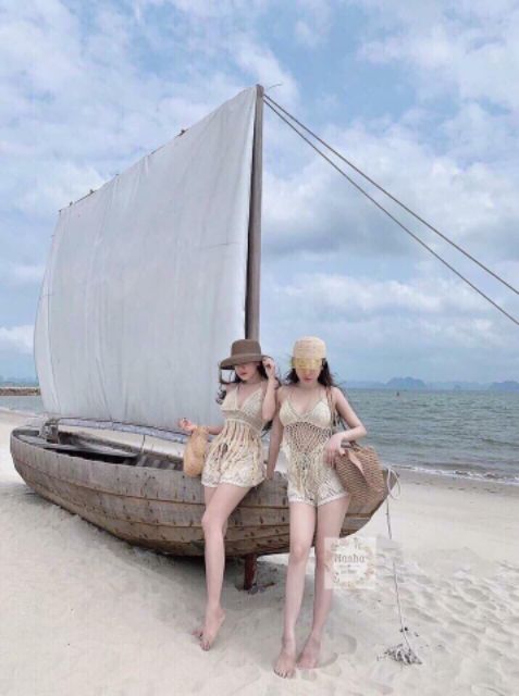 Bộ len móc đi biển