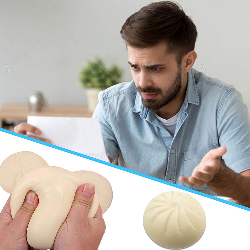 Đồ Chơi Squishy Hình Bánh Bao Giúp Giảm Căng Thẳng