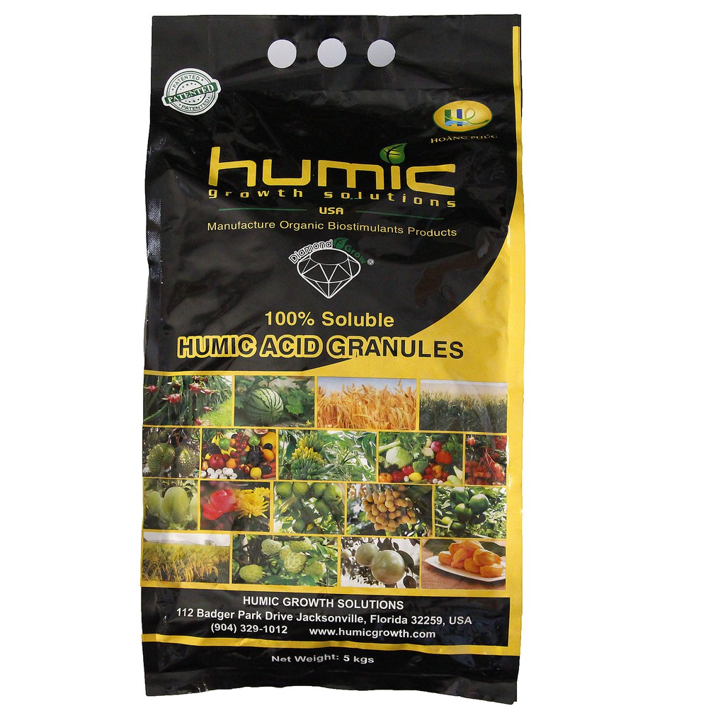 Phân bón kích rễ Humic Acid Granules 99% nhập khẩu trực tiếp từ Mỹ loại miểng 2kg