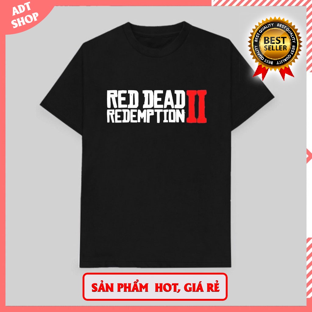 Áo Thun Tay Ngắn Cổ Tròn Red Dead Redemption 2 Black Thời Trang Unisex nam nữ độc đẹp giá rẻ