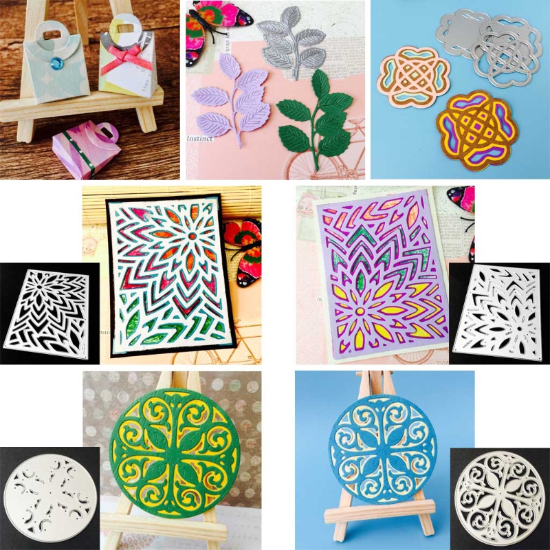 Khuôn Cắt Giấy Làm Từ Kim Loại Hình Cành Lá Trang Trí Scrapbook