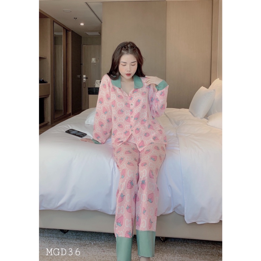 Đồ Bộ Mặc Nhà Nữ - Pijama Nữ Lụa Cao Cấp Dáng Dài, Mềm Mát, Sang Trọng, Dễ Thương Pijama Quảng Châu | WebRaoVat - webraovat.net.vn