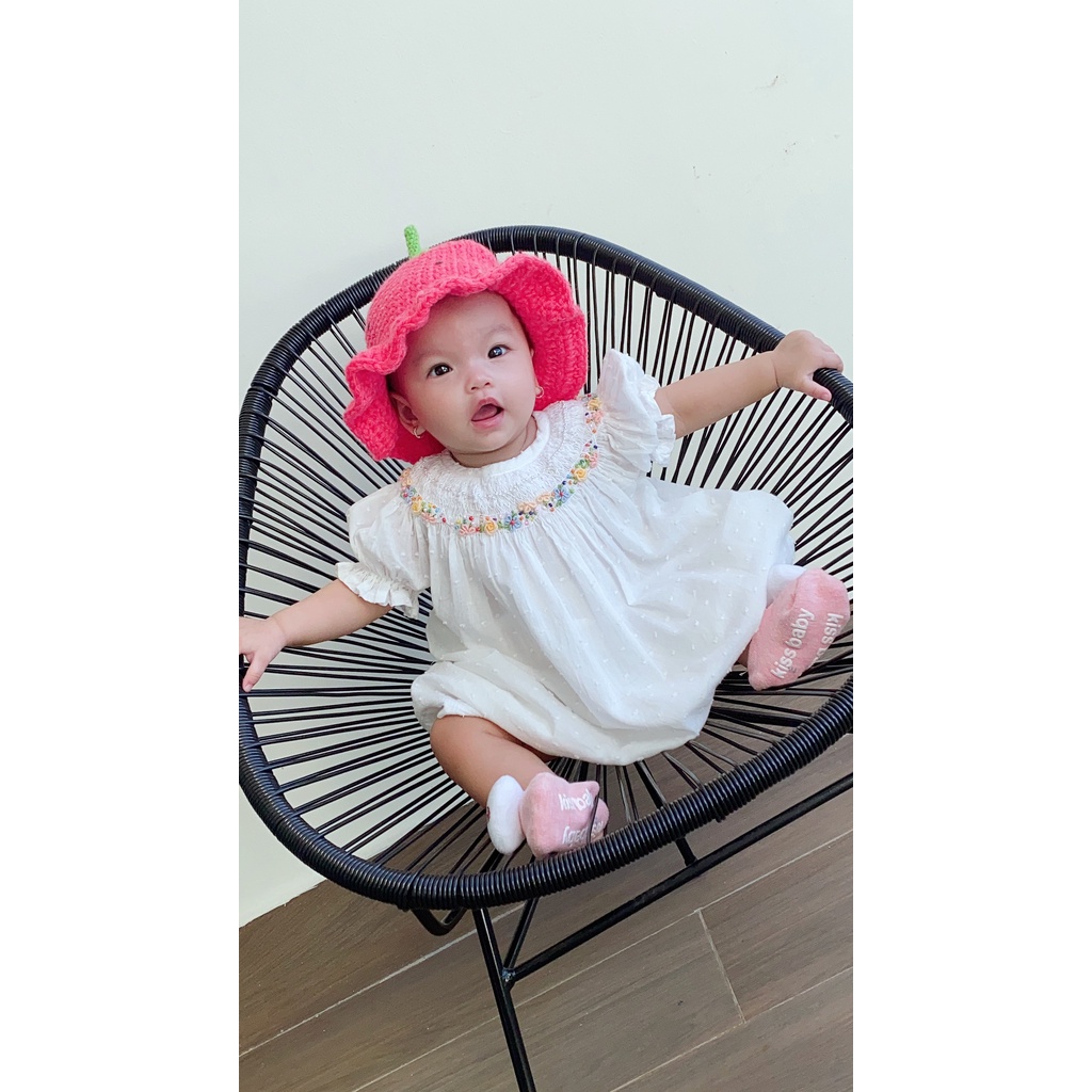 ĐẦM SMOCK ĐÔI MẸ VÀ BÉ TH HỒNG