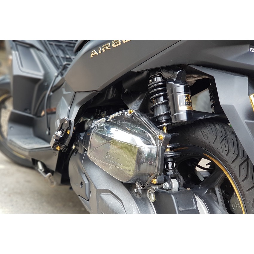 Phuộc RCB Racing Boy Bình Dầu VS Gắn Cho Airblade AB, SH Ý, PCX, Dylan Chính Hãng - Đen ty vàng