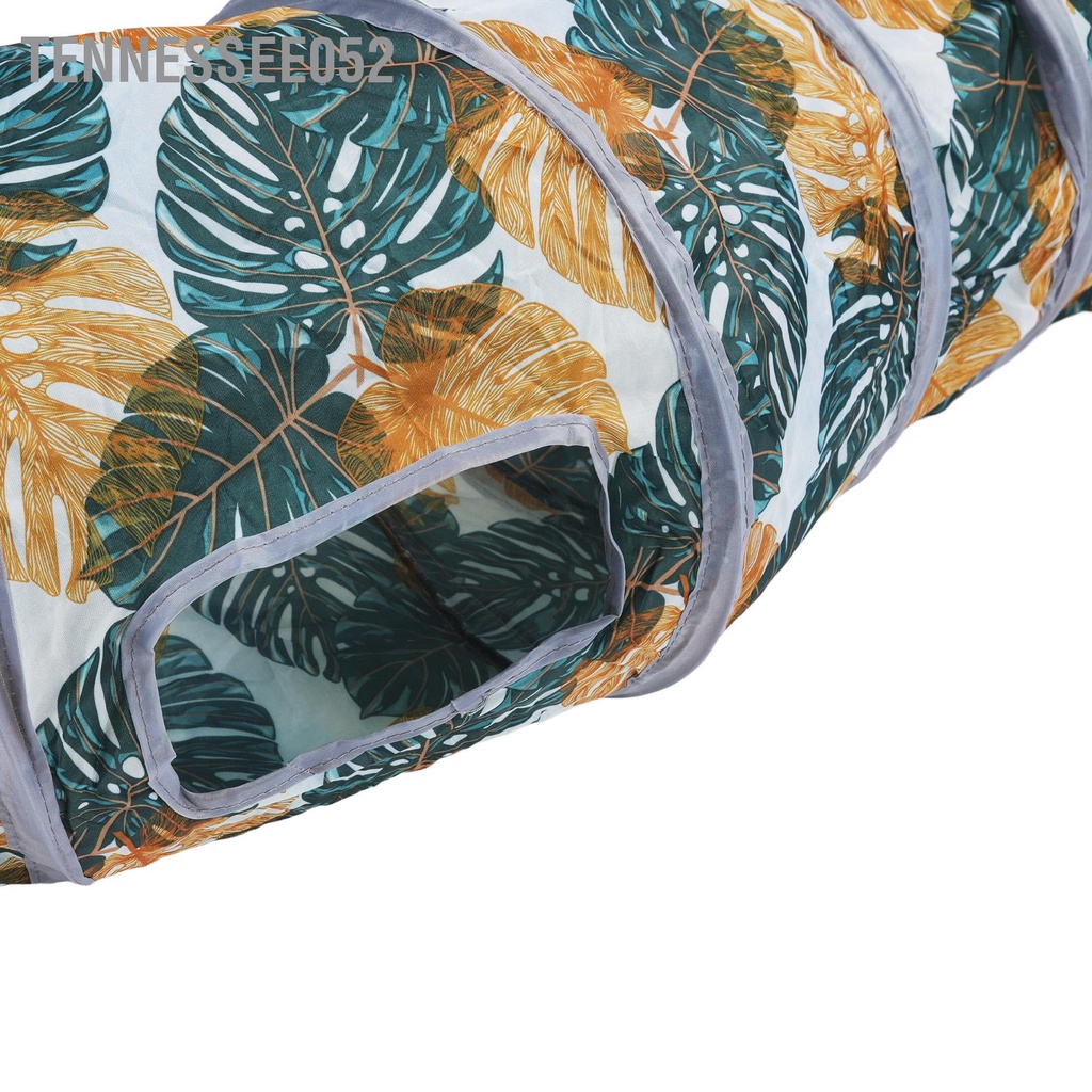 Tennessee052 Cat S Tunnel Tube In Wild Leaf Dày có thể thu gọn Đường hầm cho vật nuôi nhỏ di động