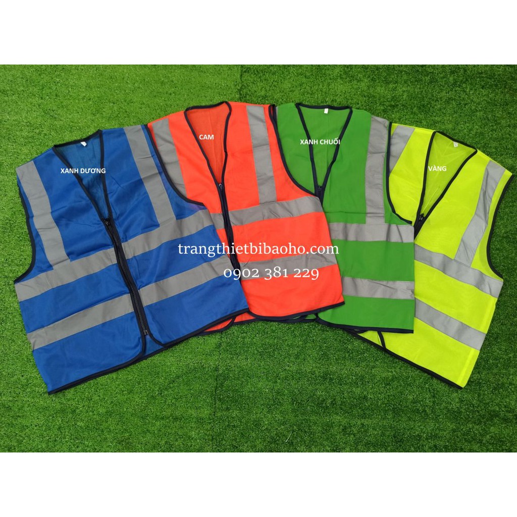 Áo phản quang ghi lê kỹ sư, công nhân vải lưới thoáng khí