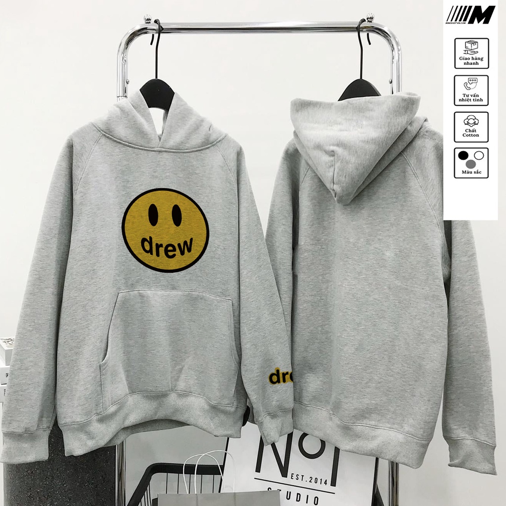 Áo Nỉ Hoodie Drew Mặt Cười Nam Nữ Unisex Chất Vải Nỉ Bông Dầy Ấm Mềm Mịn Hottrend Phong Cách Ulzzang | BigBuy360 - bigbuy360.vn