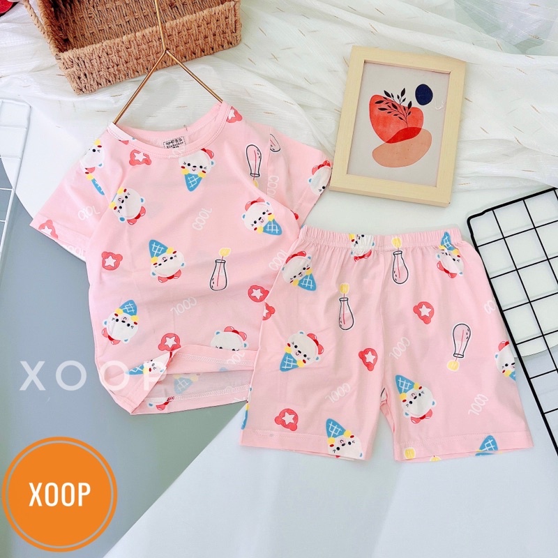 Cực Đại 1(35-42kg) Bộ cộc xuất Hàng in tràn chất cotton lạnh hàng Quảng Châu cho bé